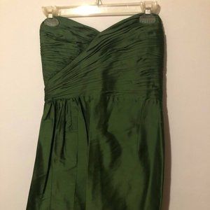 Vera Wang Lavender Label 100% Silk Sleeveless Jade Green Dress